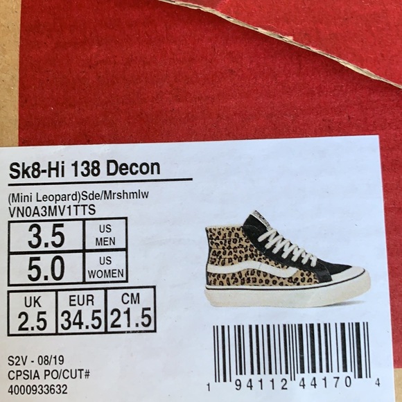 VANS SI8-HI 138 DECON MINI LEOPARD Sde/Marshmlw WM - Picture 16 of 16